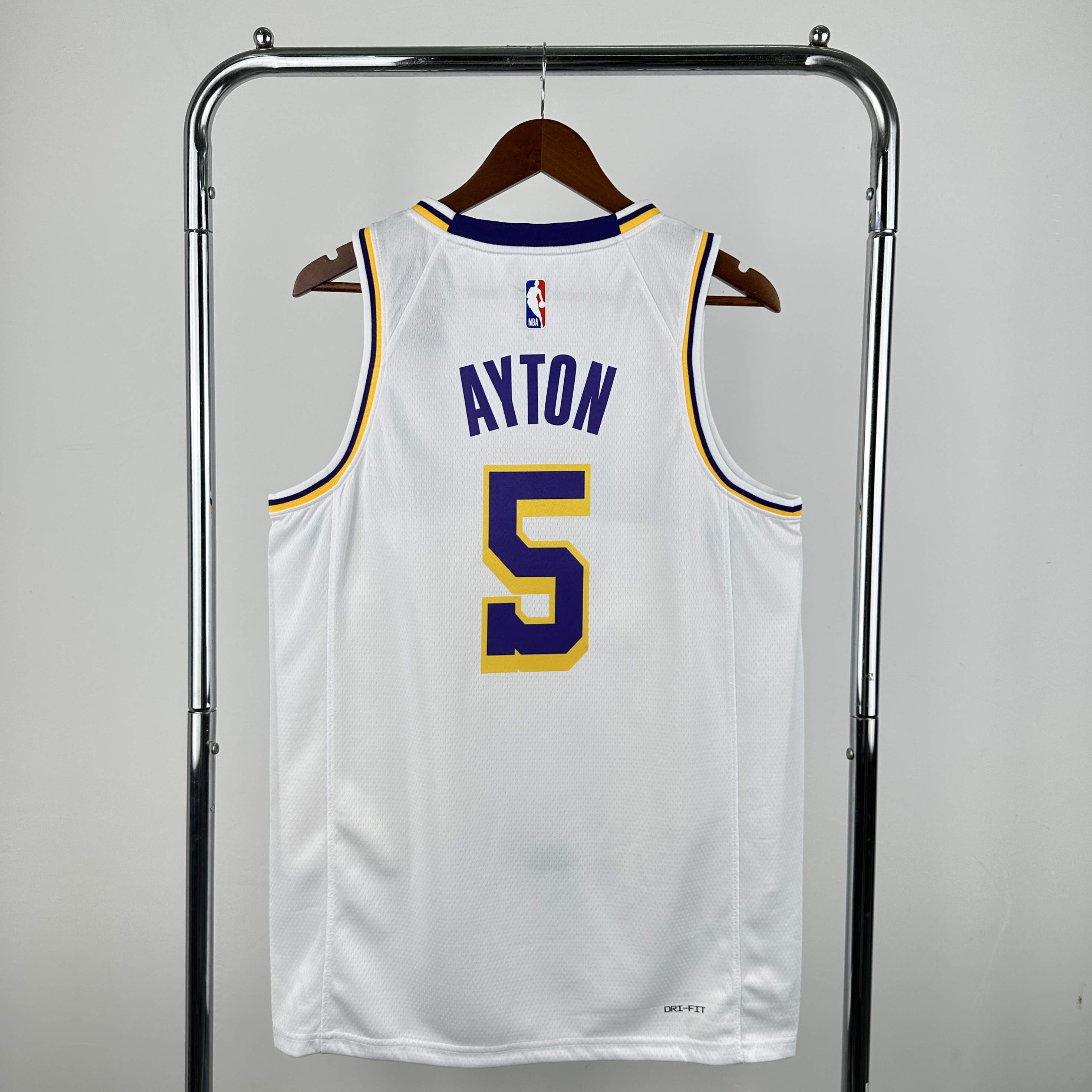 Men Los Angeles Lakers 5 Ayton white NBA 2025 jerseys 001